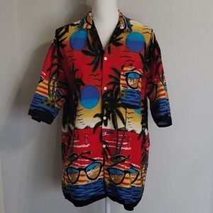 Vintage Free Style by Glorious Hawaiian Men's Buttons down  Small